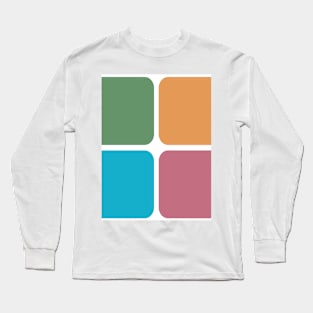 Large Tiles in Four Colors Long Sleeve T-Shirt